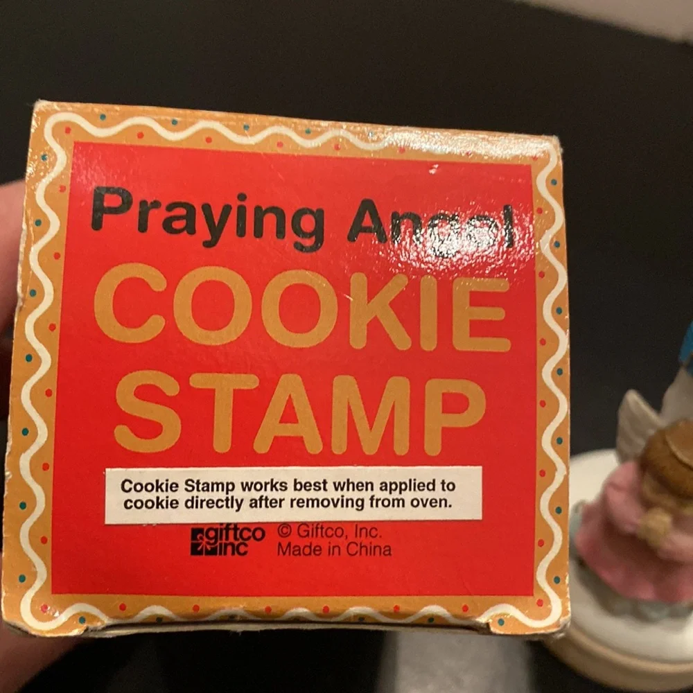 VTG Praying Angel cookie stamp festive cookies stamp